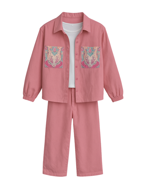 Pattern-Pocket Co-Ord Set