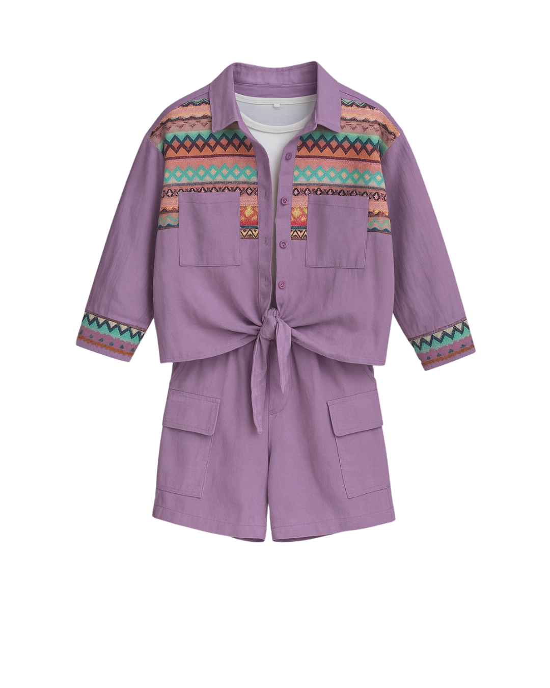 Embroidered Two-Piece Set