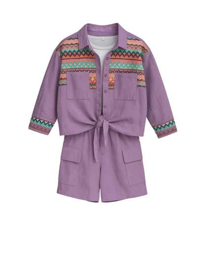 Embroidered Two-Piece Set