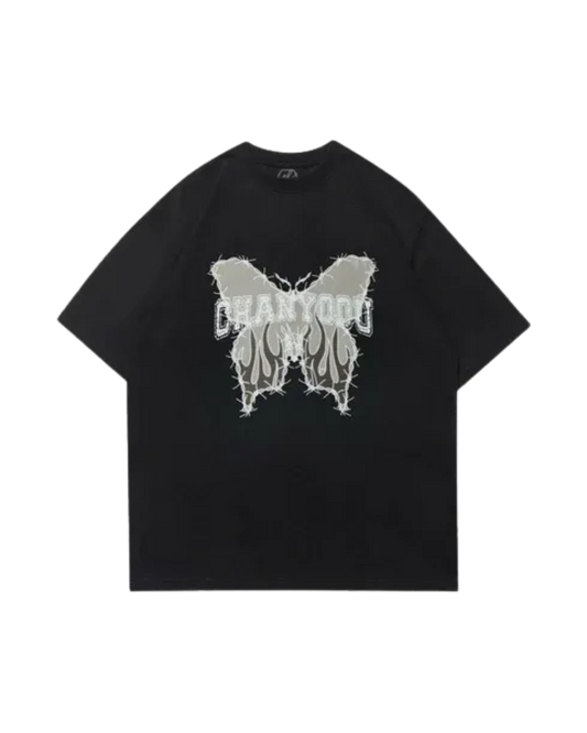 Black Chanyoou Butterfly Tshirt
