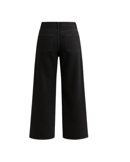 baggy black hearts jean