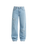 Blue Side Ribbons Baggy Jeans