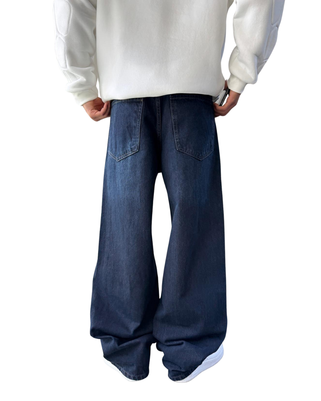 Wide-Leg Denim Bleu Jeans