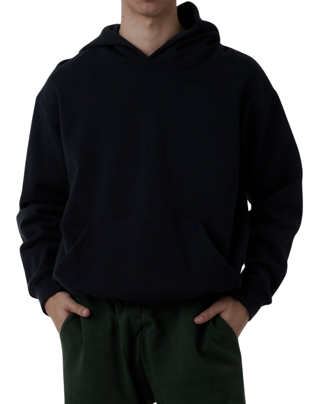 Fleece black hoodie