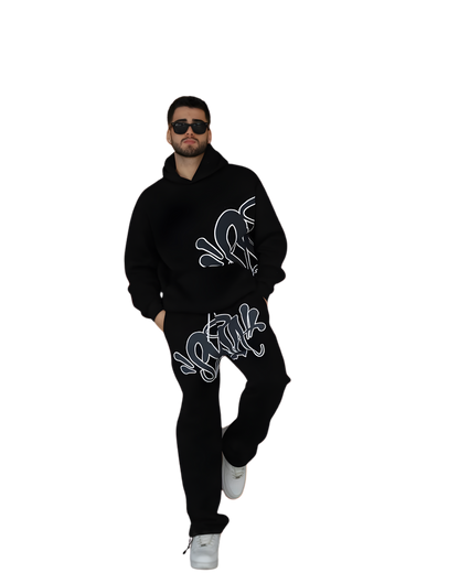 Syna Oversized Graffiti Tracksuit – Black Edition