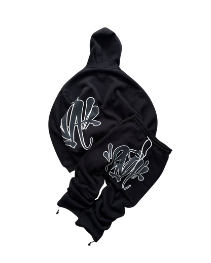 Syna Oversized Graffiti Tracksuit – Black Edition