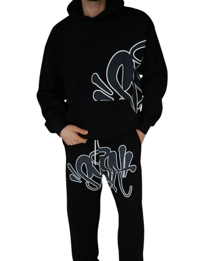 Syna Oversized Graffiti Tracksuit – Black Edition